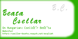 beata csellar business card